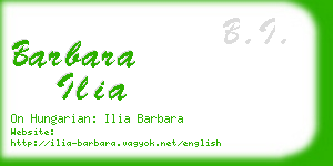 barbara ilia business card